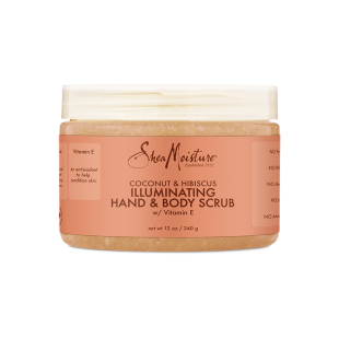 SHEA MOISTURE 椰子&木槿花 手部 &身体璀璨磨砂膏340g/瓶