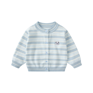 波步男童套装春装男宝宝分体三件套女童针织开衫春季外套婴儿衣服