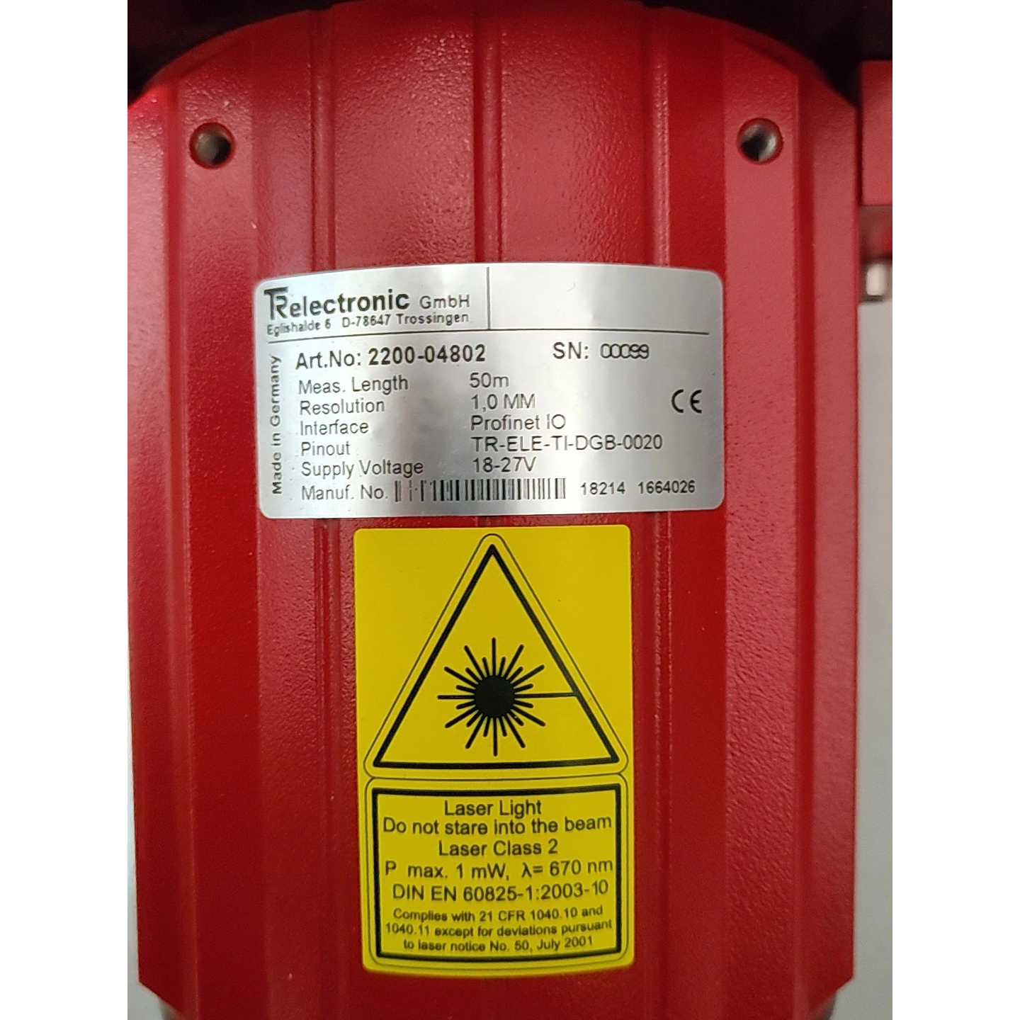 议价帝尔TR激光测距仪,型号2200-04802,原装正品拆机,