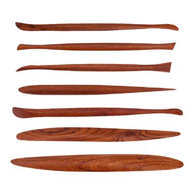 7支手办红木陶艺雕塑手办工具