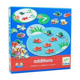 Djeco池塘学数数幼儿玩具3-4岁宝宝启蒙学前儿童早教教具益智游戏