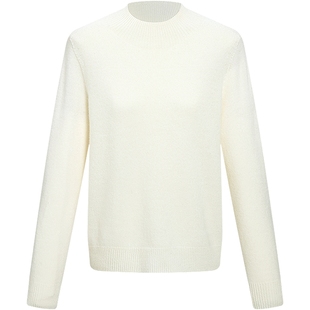 【100%绵羊毛】KBNE米色显瘦针织衫女打底衫25秋季新款小个子上衣