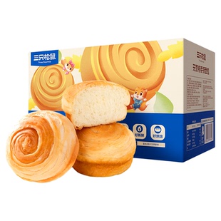 三只松鼠手撕面包1kg早餐蛋糕点心健康吐司休闲代餐整箱零食品