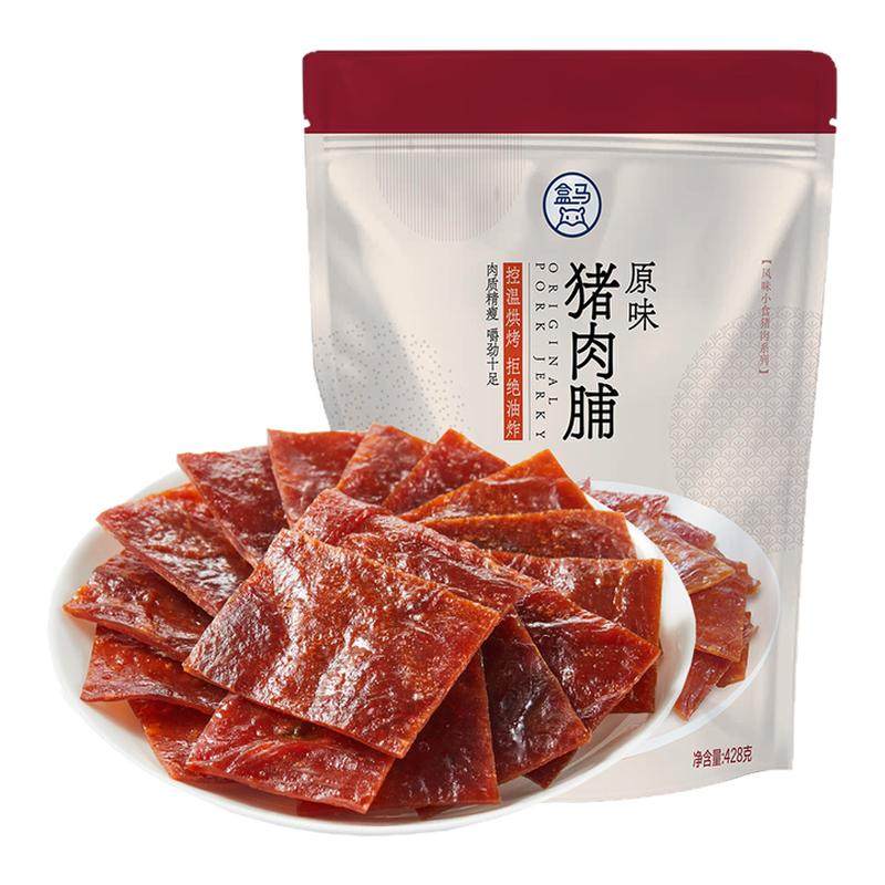 盒马 原味猪肉脯428g约48小包手撕猪肉干网红休闲零食独立包装