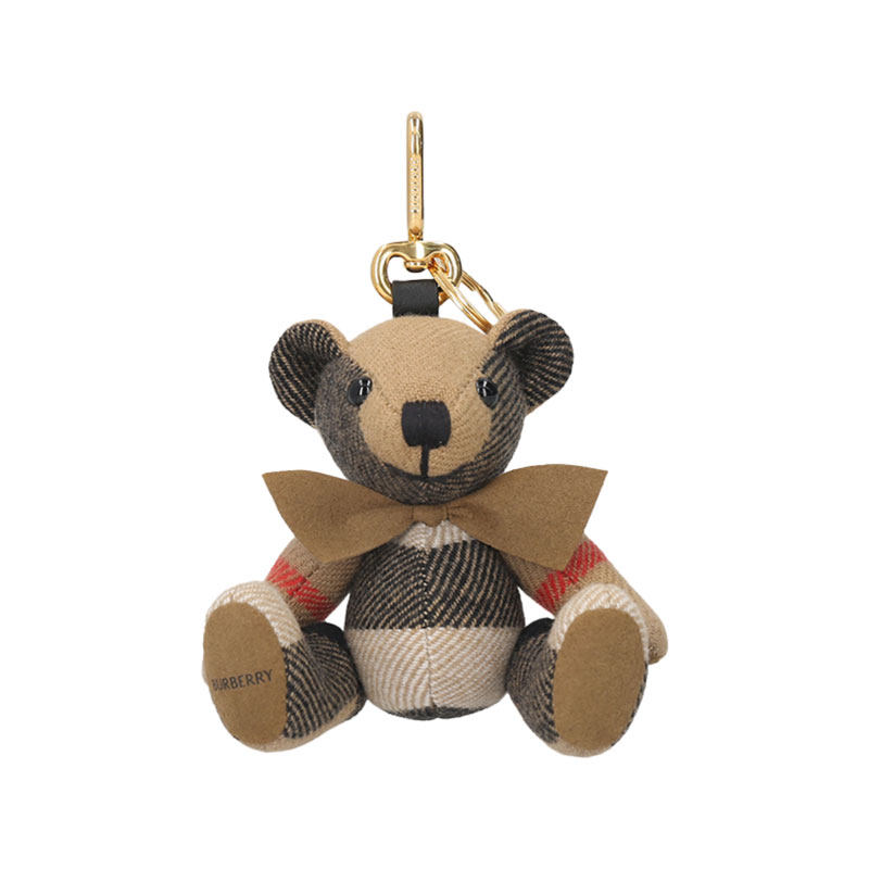 【自营】BURBERRY 男女同款Thomas泰迪熊吊饰挂饰钥匙扣 8124868