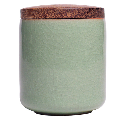 唐匠龙泉青瓷密封罐制盖小茶仓