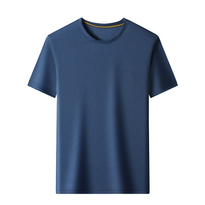 罗蒙短袖商务休闲无痕冰丝t恤