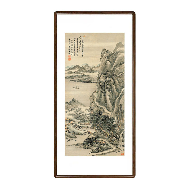 王翚一径至桥去山水画已装裱