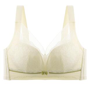 婷美蕾丝大胸显小内衣女全罩杯收副乳调整型提拉防垂聚拢文胸罩