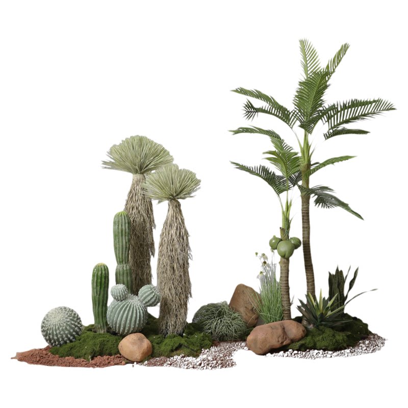 高级仿真稻草人沙漠植物造景龙舌兰盆栽仙人掌热带风沙生绿植装饰