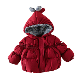 女童羽绒服冬装2025新款女宝宝拜年服婴幼儿冬季外套女宝宝新年服
