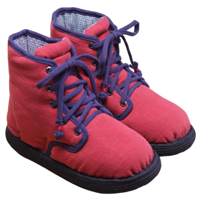 【可光脚穿的棉花鞋】手工千层底布鞋系带高帮保暖棉鞋女秋冬怀旧