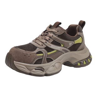 星期六复古绒面厚底老爹鞋女2025秋冬新款保暖休闲跑步鞋运动鞋子