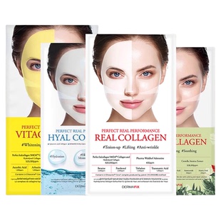 韩国dermafix贵妇胶原蛋白面膜维C保湿舒缓提亮肤色弹力亢皱8片装