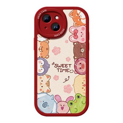 适用苹果14挂绳手机壳iphone15斜挎13可背带跨12pro女款xsmax防摔11可爱8夹片7挂脖带绳6splus硅胶保护套卡通