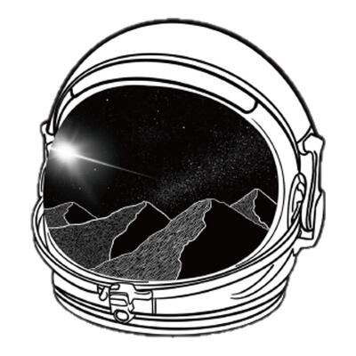 TLP反光贴 宇航员看到的景色 宇宙 宇航服头盔 航天科幻梦幻贴纸