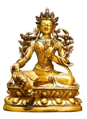 藏村铜室内摆件手工鎏金錾刻