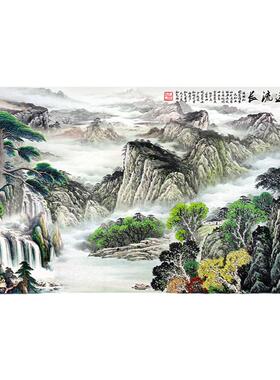 背景墙山水画装饰画芯