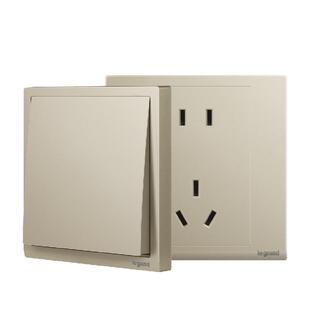 罗格朗开关插座面板官方旗舰店金色朗淳S五孔家用86电源tcl开关插