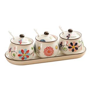 冠宇日式调味罐陶瓷调料罐盐罐家用厨房组合套装辣椒油罐猪油罐