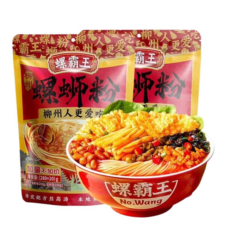 螺霸王柳州原味螺蛳粉280g20g广西正宗速食袋装经典米粉爆炒米线