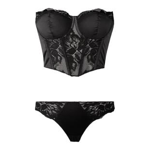 Miss微醺 蕾丝白色胸衣钢圈半杯性感聚拢有文胸内裤性感内衣套装