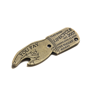LIFECYCLE阿美咔叽钥匙扣YOU PAY复刻饮料啤酒复古金属黄铜开瓶器