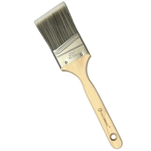 滚动狗斜角刷艺术漆乳胶漆分色划线修边磨尖丝木柄斜角油漆刷2.5