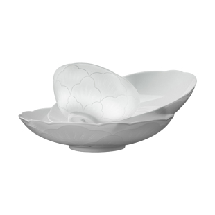 景德镇官方陶瓷高温白瓷浮雕餐具个人专用家用饭碗面碗盘子碗碟