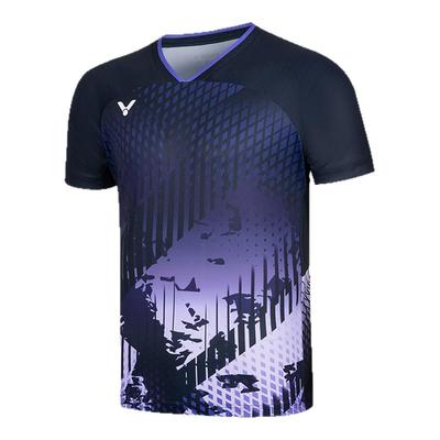 VICTOR/威克多官方夏季抗菌透气羽毛球比针织运动短袖T恤 T-50010