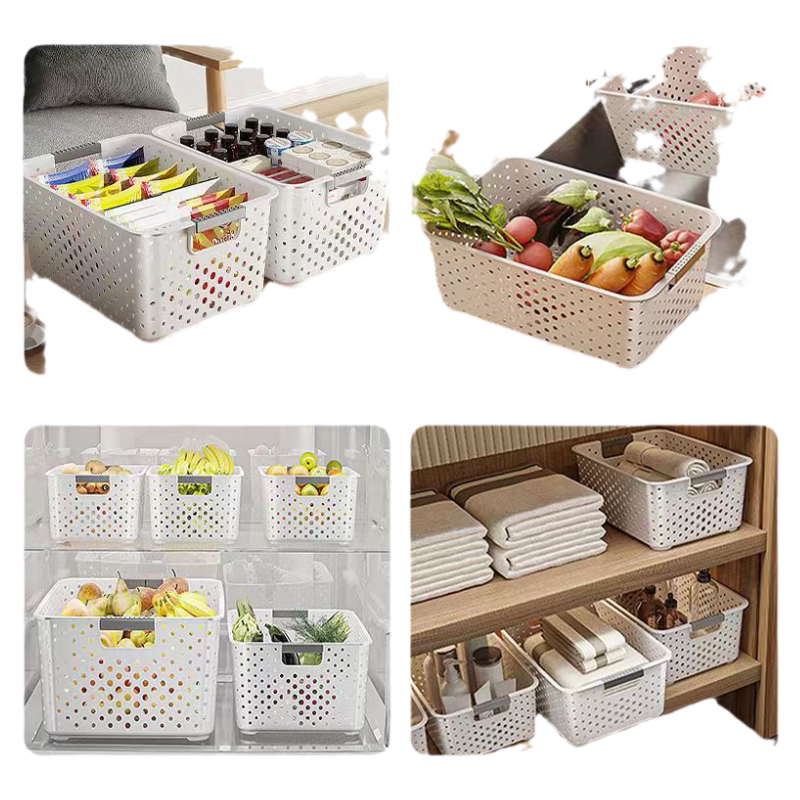 日式杂物收纳篮多功能收纳筐厨房瓜果蔬菜分类客厅零食杂物整理筐