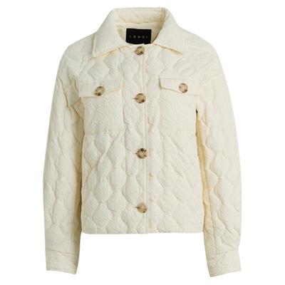 白色设计感短款夹克鹅绒羽绒服