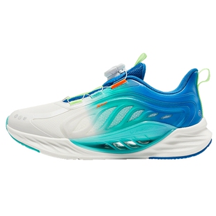 氢风8 特步童鞋儿童运动鞋男童春夏季新款旋转纽扣跑步鞋轻便透气