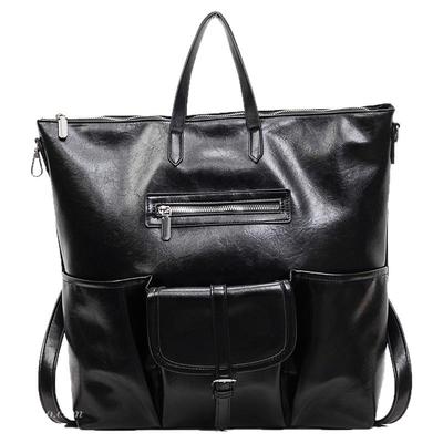 复古大容量托特包通勤双肩包