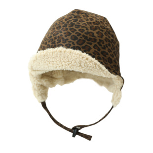 日系加厚羊羔绒雷锋帽子女款冬季保暖护耳飞行帽大头围毛绒套头帽