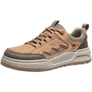 骆驼男鞋2026春季新款舒适透气厚底休闲鞋男百搭复古滑板鞋男