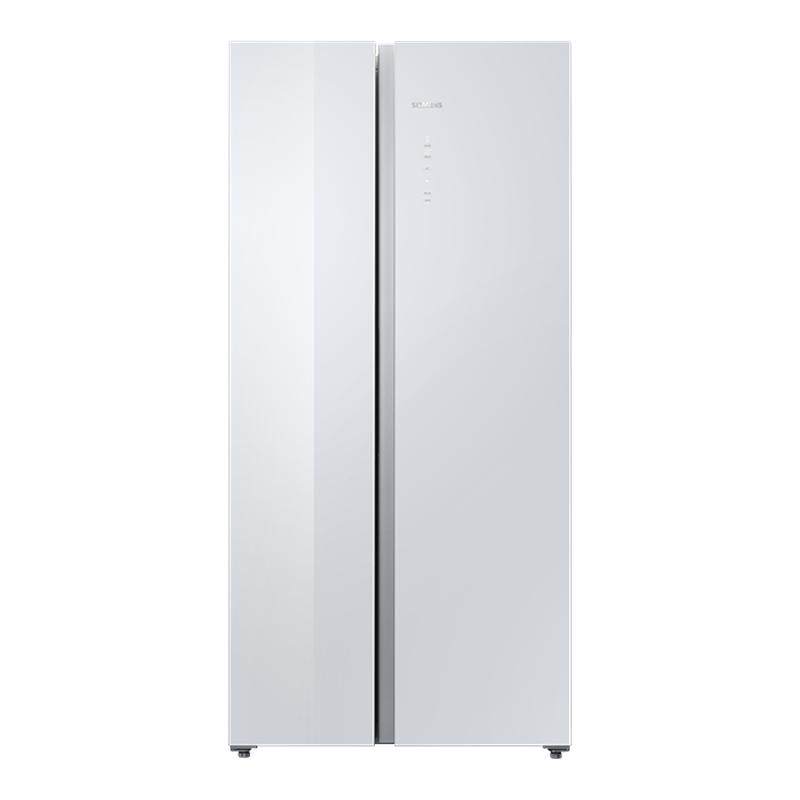 【新品主动杀菌】西门子玻璃面板604L大容量一级能效对开门冰箱