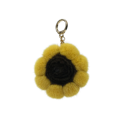 韩国ins水貂毛向日葵小花挂件