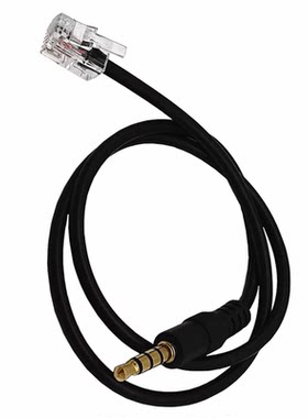 RJ9转3.5座机电话耳机4p4c转接线