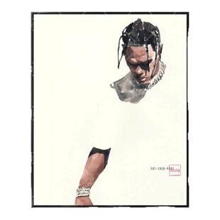 travis scott周边艺术挂画美式专辑房间装饰画卧室说唱嘻哈壁画潮