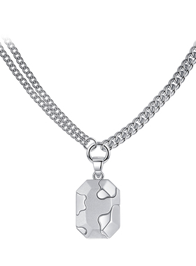 skin系列奶牛纹理双色项链情侣款