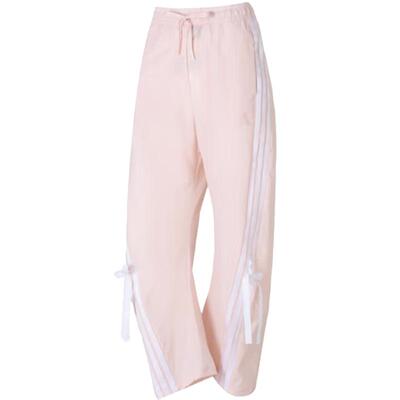 滔搏adidas阿迪达斯女子阔腿裤休闲运动直筒裤梭织香蕉长裤JY7667