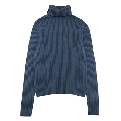 慵懒秋冬高领直筒套头宽松毛衣