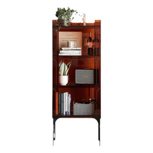 灰方中古风书架亚克力客厅置物架落地网红ins风设计师创意书架