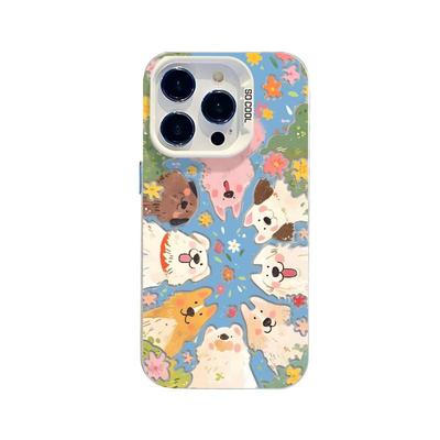满屏狗狗猫咪手机壳适用小米红米