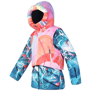 FILA X JAMES JEAN联名系列斐乐女外套两件套2024冬新款滑雪上衣