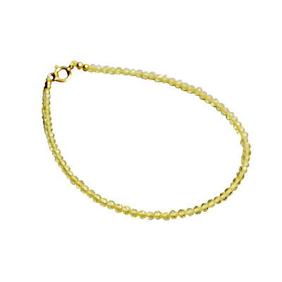 ciel原创天然黄水晶极细手链脚链