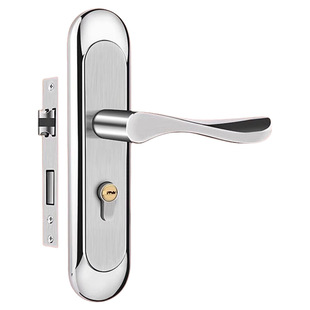 卧室门锁家用通用型房门锁室内木门老式门锁不锈钢锁具手柄门把手