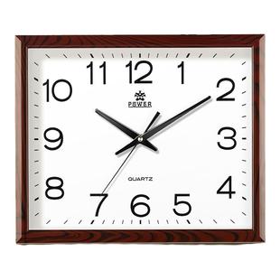 霸王钟表简约挂钟客厅家用静音方形日历现代创意石英钟挂墙时钟