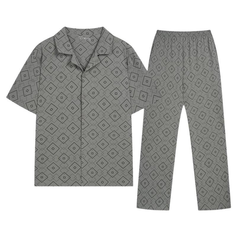 利工民男款柔软吸汗居家服套装